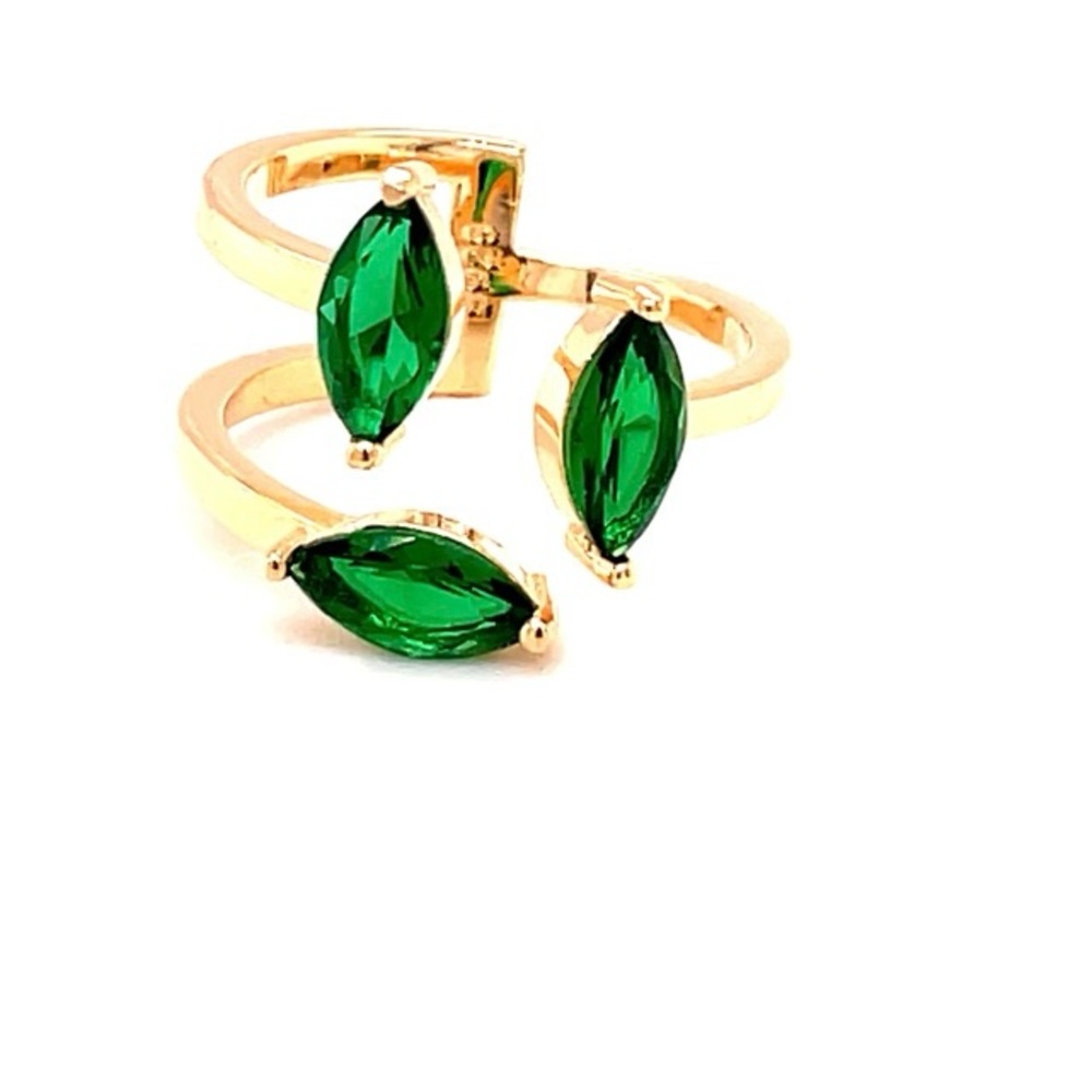 Triple Marquis CZ adjustable ring